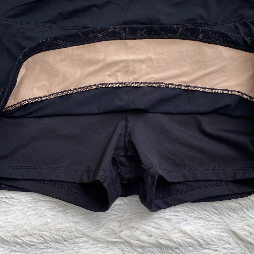 Fila | Black Lace Tennis 2-Piece Set Tank Top & Athletic Skort - Picture 14 of 16